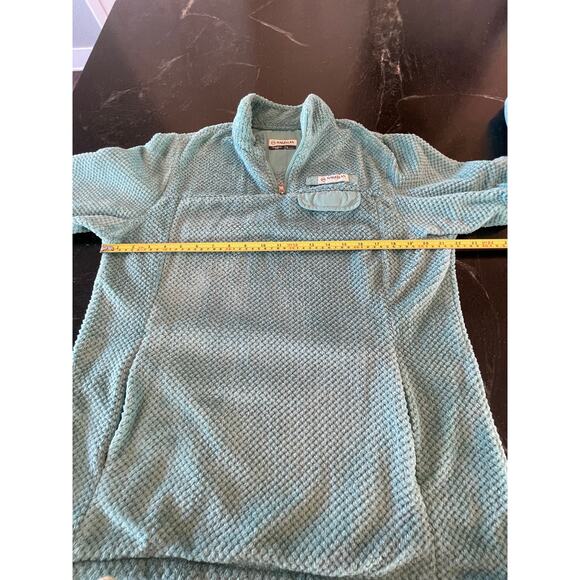 Magellan Outdoors teal classic fit 1/4 zip Textured Fleece pullover Large - Picture 9 of 11